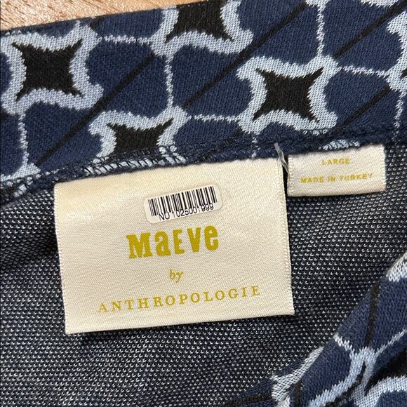 Maeve by Anthropologie women’s Sz L Patterned sleeveless zip up Tunic Top - Picture 3 of 5